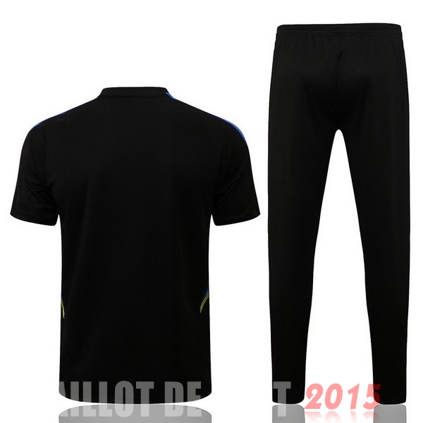 Maillot De Foot Entrainement Ensemble Complet Manchester United 22/23 Noir Bleu Jaune