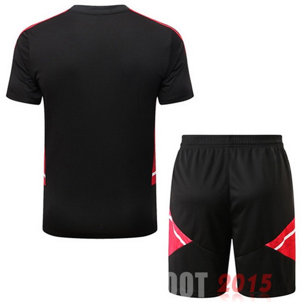 Maillot De Foot Entrainement Ensemble Complet Manchester United 22 23 Noir I Rouge