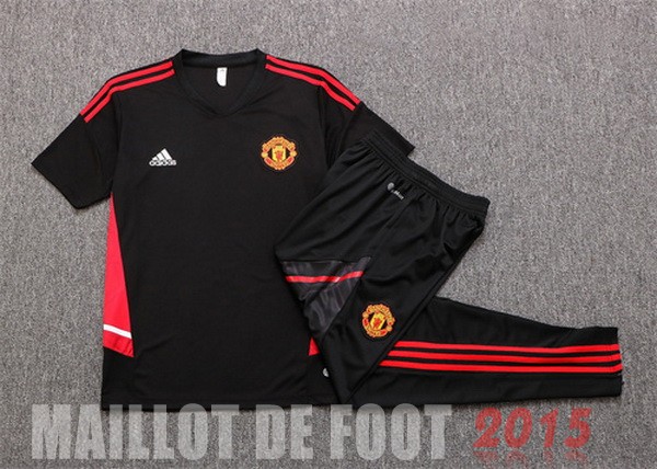 Maillot De Foot Entrainement Ensemble Complet Manchester United 22/23 Noir Rouge