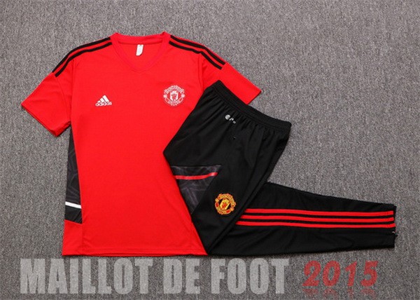 Maillot De Foot Entrainement Ensemble Complet Manchester United 22/23 Rouge I Noir