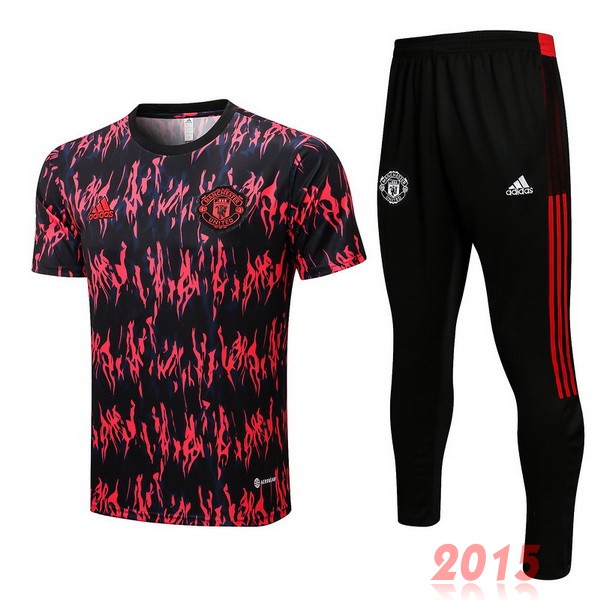 Maillot De Foot Entrainement Ensemble Complet Manchester United 22/23 Rouge Noir