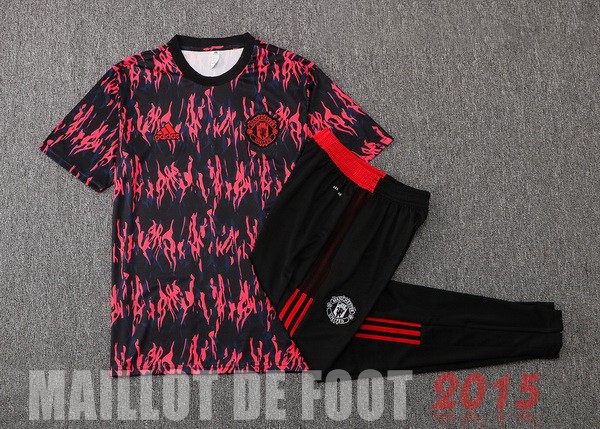Maillot De Foot Entrainement Ensemble Complet Manchester United 22/23 Rouge Noir