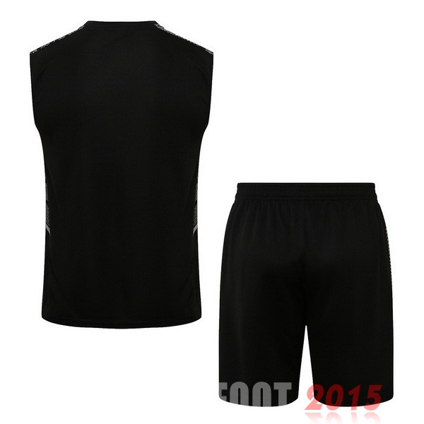 Maillot De Foot Entrainement Sans Manches Ensemble Complet Manchester United 22/23 Noir