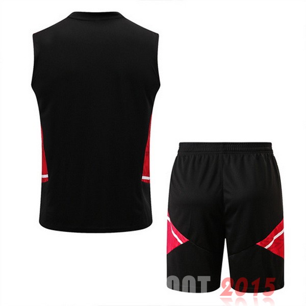 Maillot De Foot Entrainement Sans Manches Ensemble Complet Manchester United 22/23 Rouge II Noir