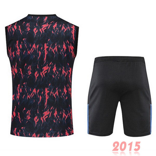 Maillot De Foot Entrainement Sans Manches Ensemble Complet Manchester United 22/23 Rouge I Noir