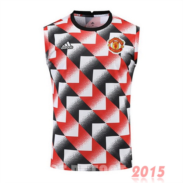 Maillot De Foot Entrainement Sans Manches Manchester United 22/23 Rouge Noir