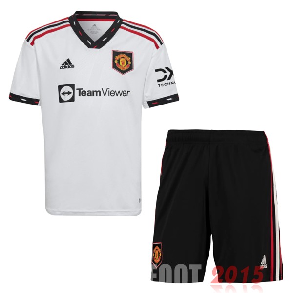 Maillot De Foot Exterieur Conjunto De Enfant Manchester United 22/23 Blanc