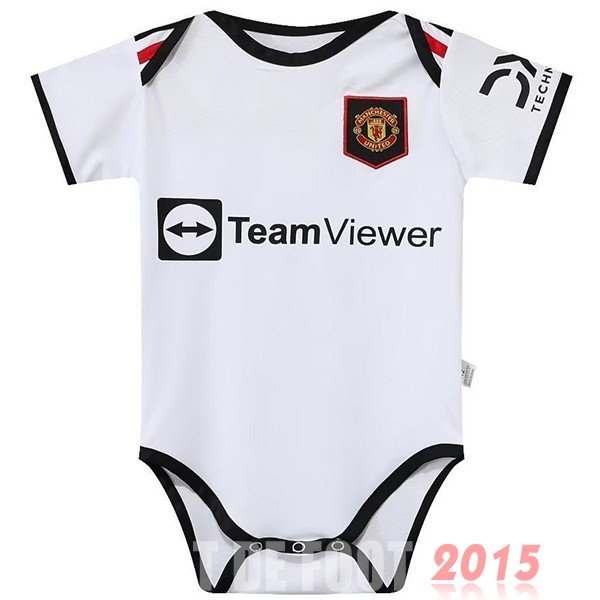 Maillot De Foot Exterieur Onesies Enfant Manchester United 22/23 Blanc