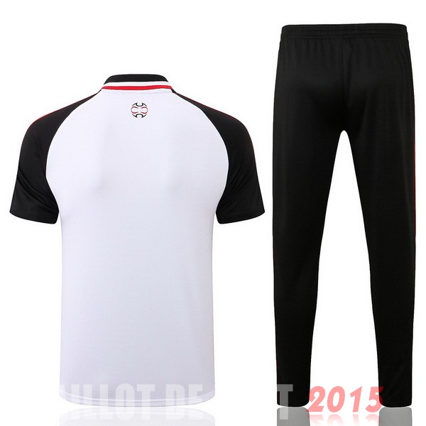 Maillot De Foot Ensemble Complet Polo Manchester United 22/23 Blanc Noir Rouge