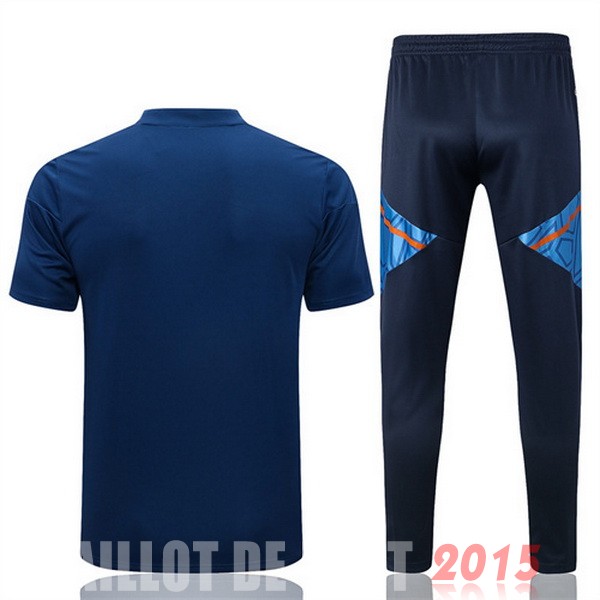 Maillot De Foot Ensemble Complet Polo Manchester United 22/23 Bleu Orange