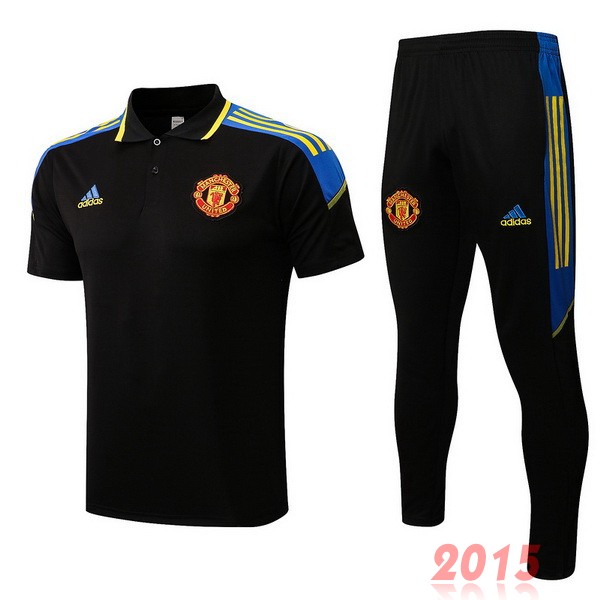 Maillot De Foot Ensemble Complet Polo Manchester United 22/23 Noir Jaune