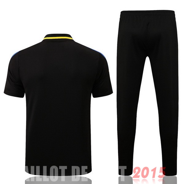 Maillot De Foot Ensemble Complet Polo Manchester United 22/23 Noir Jaune
