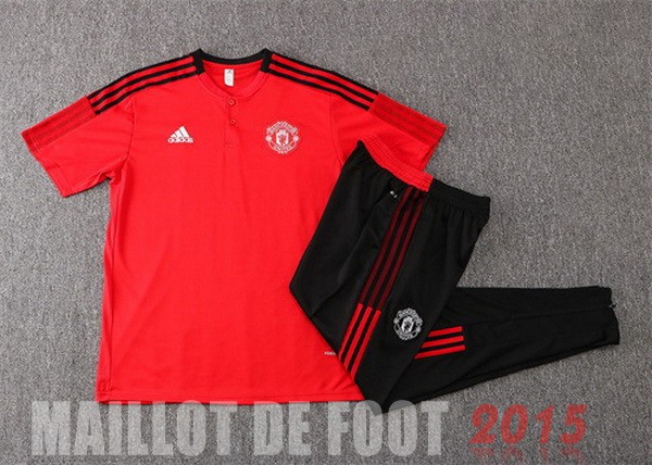 Maillot De Foot Ensemble Complet Polo Manchester United 22/23 Rouge Noir