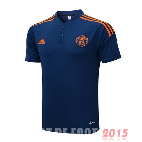 Maillot De Foot Polo Manchester United 22/23 Bleu Orange