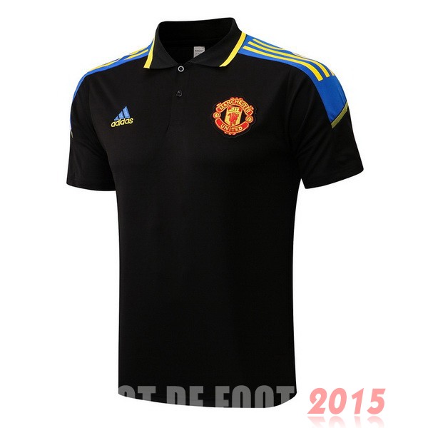 Maillot De Foot Polo Manchester United 22/23 Noir Jaune