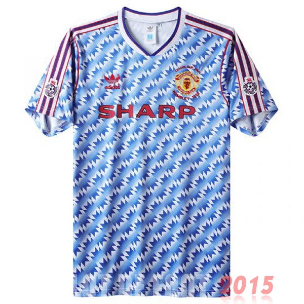 Maillot De Foot Exterieur Maillot Manchester United Rétro 1992 Bleu