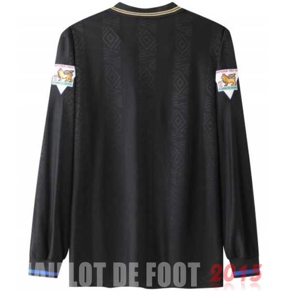 Maillot De Foot Exterieur Manches Longues Manchester United Rétro 1992 1994 Vert Noir