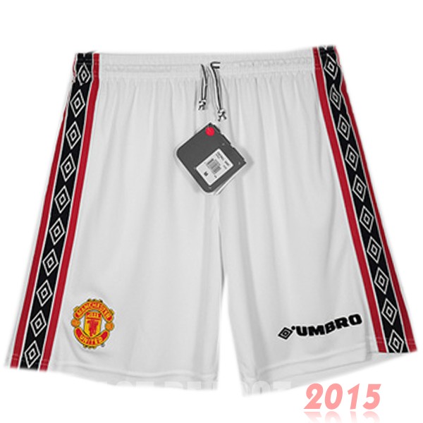 Maillot De Foot Exterieur Pantalon Manchester United Rétro 1998 1999 Blanc