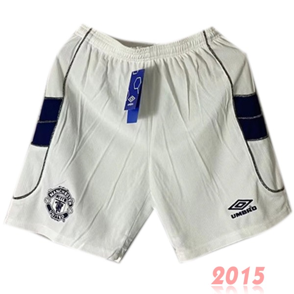 Maillot De Foot Exterieur Pantalon Manchester United Rétro 2000 2001 Blanc