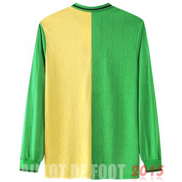 Maillot De Foot Third Manches Longues Manchester United Rétro 1992 1994 Vert Jaune