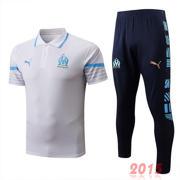 Maillot De Foot Ensemble Complet Polo Marseille 22/23 Blanc Bleu