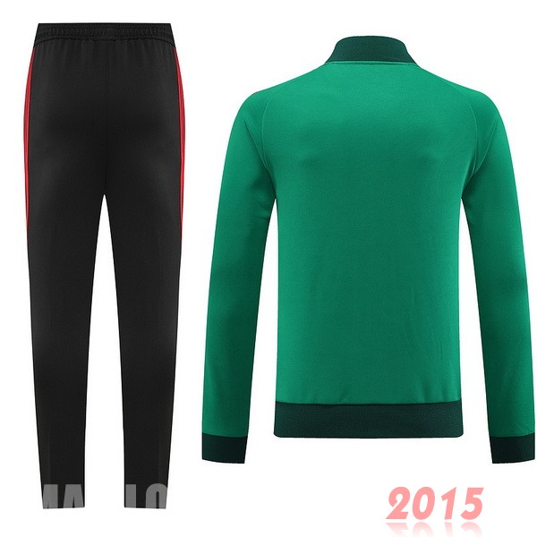 Maillot De Foot Ensemble Complet Ensemble longue fermeture éclair vêtements De Sport Mexique 2022 Vert I Noir