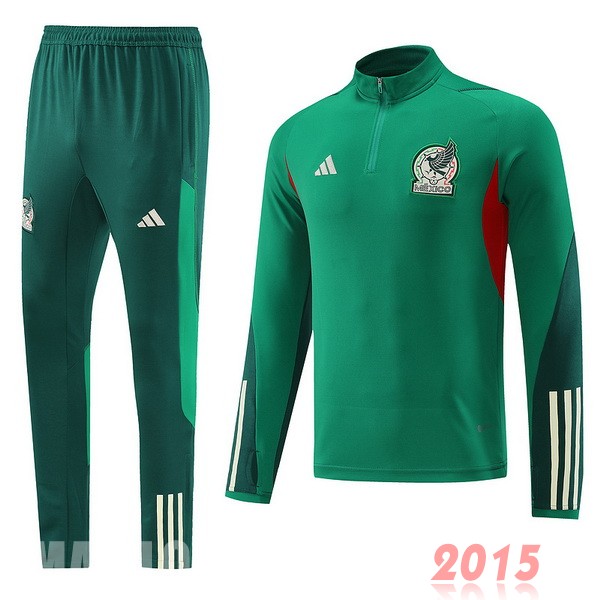 Maillot De Foot Ensemble Complet Sudadera Entrainement Mexique 2022 Vert Rouge