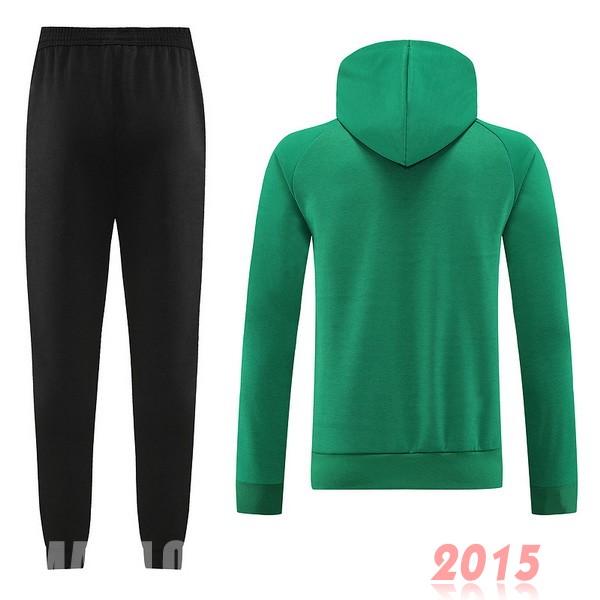 Maillot De Foot Ensemble Complet Sweat Shirt Capuche Mexique 2022 Vert Noir