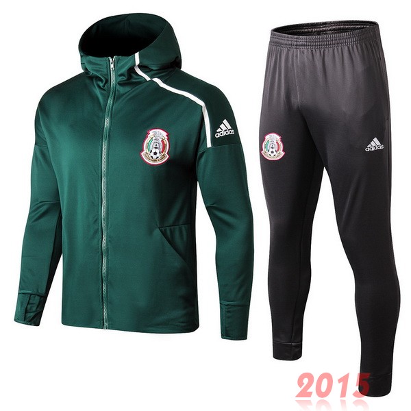 Maillot De Foot Sweat Shirt Capuche Mexique 2022 Vert Gris