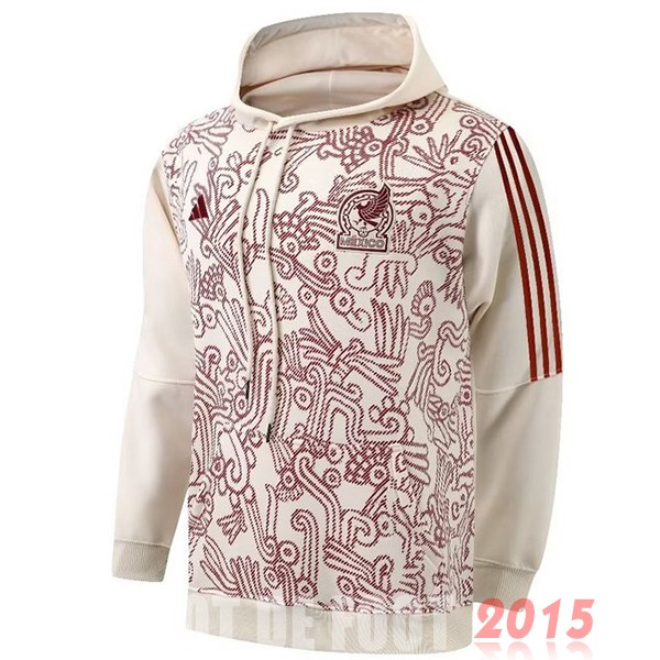 Maillot De Foot Sweats à Capuche Mexique 2022 Blanc Rouge