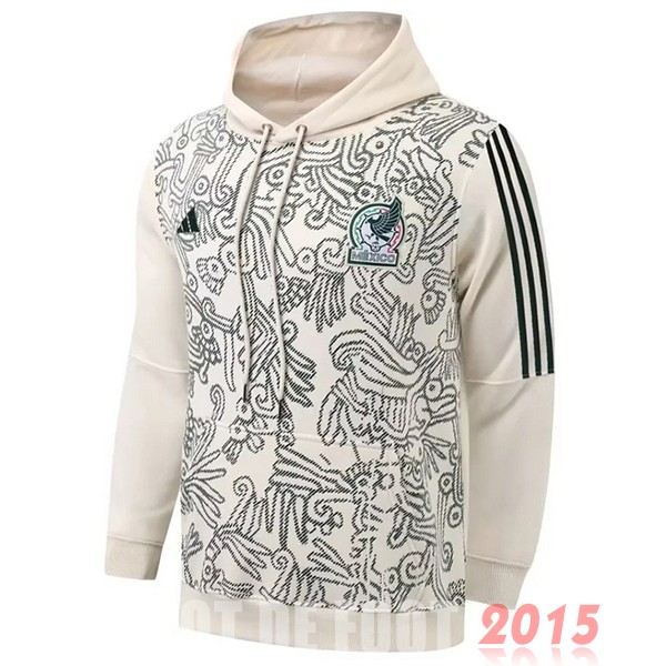 Maillot De Foot Sweats à Capuche Mexique 2022 Blanc Vert