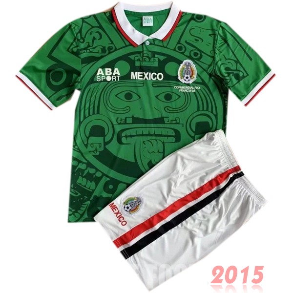 Maillot De Foot Domicile Conjunto De Enfant Mexique Rétro 1998 Vert