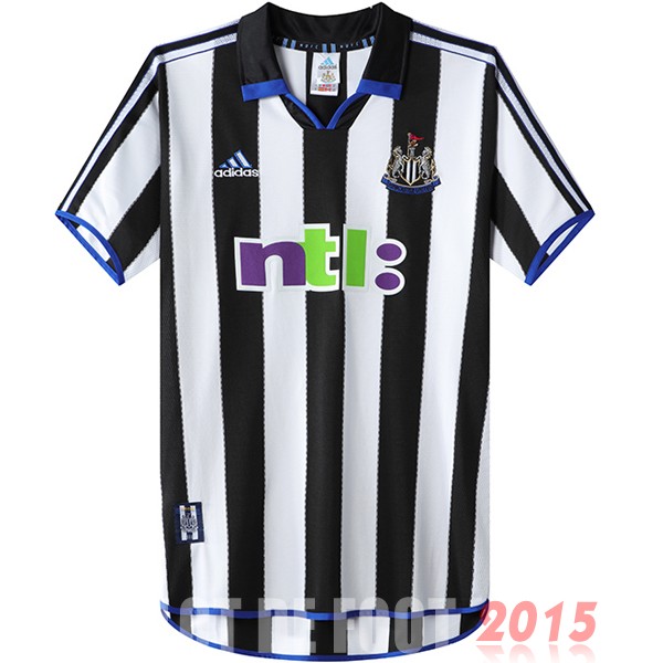 Maillot De Foot Domicile Maillot Newcastle United Rétro 2000 2001 Noir Blanc