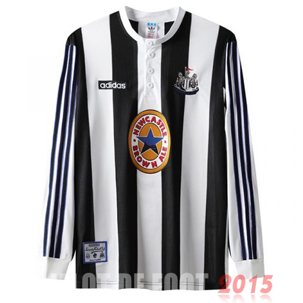 Maillot De Foot Domicile Manches Longues Newcastle United Rétro 1995 1997 Blanc