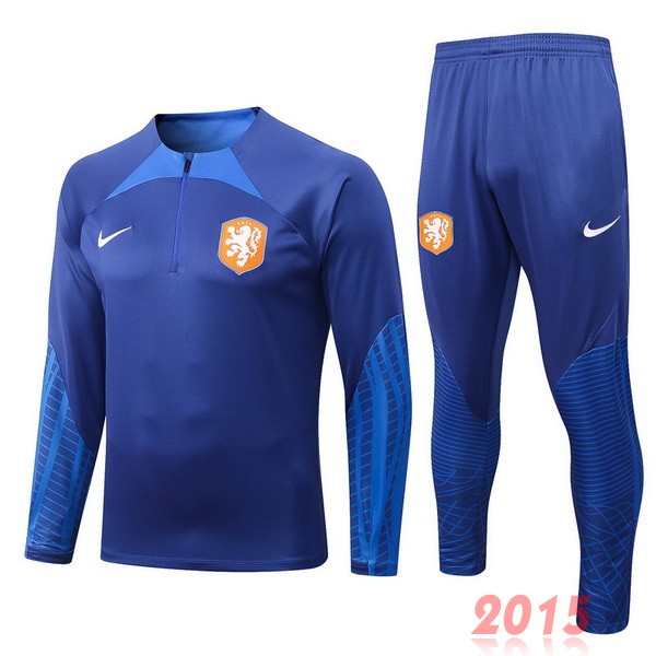 Maillot De Foot Survêtements Pays Bas 2022 II Bleu