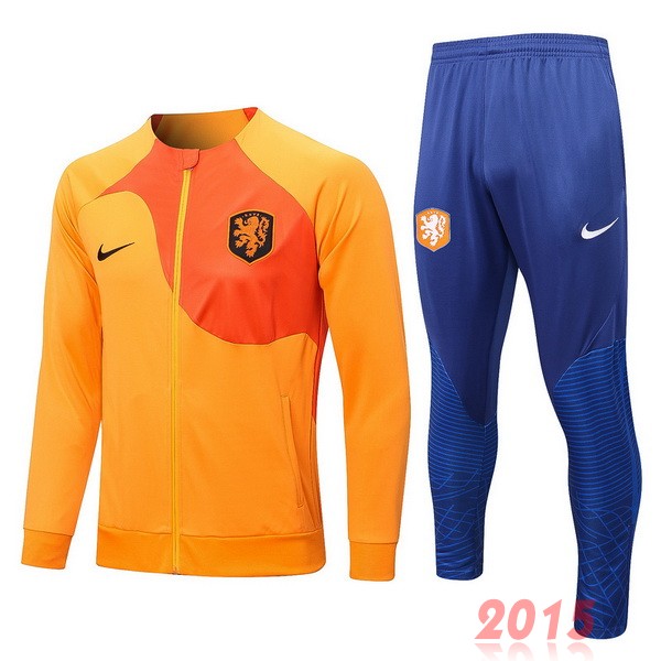 Maillot De Foot Survêtements Pays Bas 2022 Orange Bleu