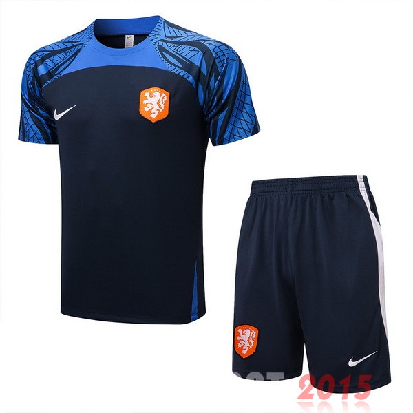 Maillot De Foot Entrainement Ensemble Complet Pays Bas 2022 Bleu I Marine