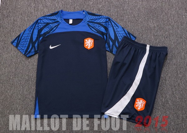 Maillot De Foot Entrainement Ensemble Complet Pays Bas 2022 Bleu I Marine