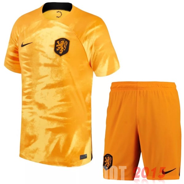 Maillot De Foot Domicile Conjunto De Enfant Pays Bas 2022 Orange