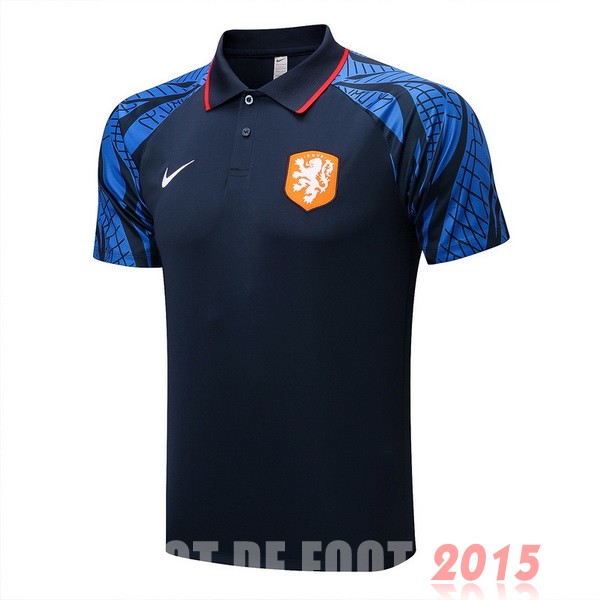 Maillot De Foot Polo Pays Bas 2022 Bleu Marine