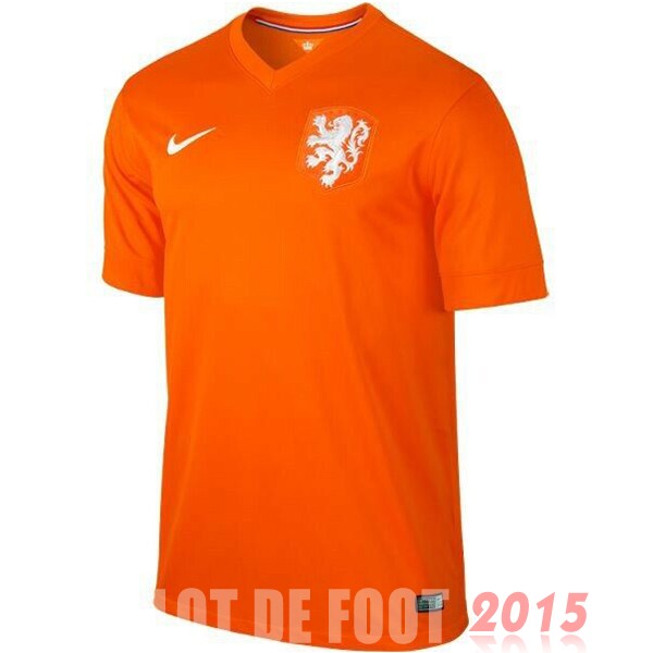 Maillot De Foot Domicile Maillot Pays Bas Rétro 2014 Orange