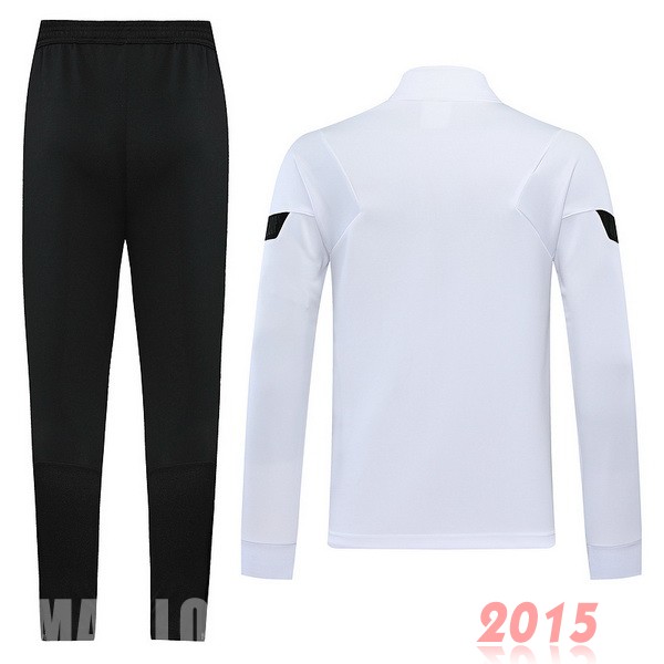 Maillot De Foot Ensemble Complet Ensemble longue fermeture éclair vêtements De Sport Paris Saint Germain 22/23 Blanc Noir