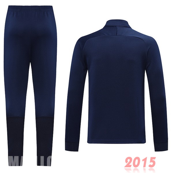 Maillot De Foot Ensemble Complet Ensemble longue fermeture éclair vêtements De Sport Paris Saint Germain 22/23 Bleu