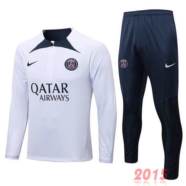 Maillot De Foot Survêtements Paris Saint Germain 22/23 Blanc Bleu Marine