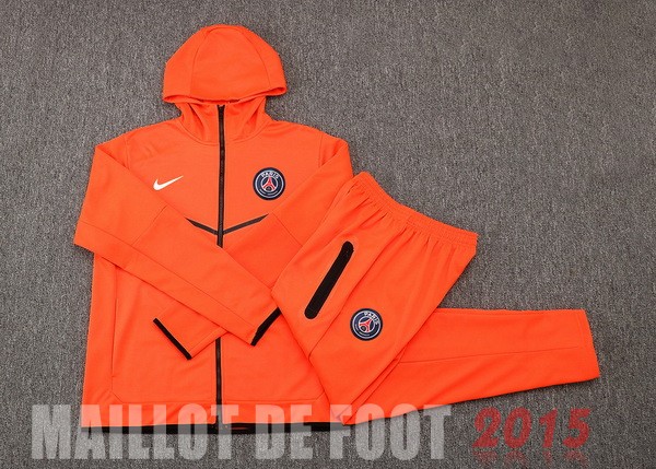 Maillot De Foot Sweat Shirt Capuche Paris Saint Germain 22/23 Orange