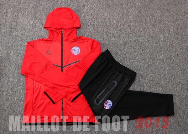 Maillot De Foot Sweat Shirt Capuche Paris Saint Germain 22/23 Rouge I Noir
