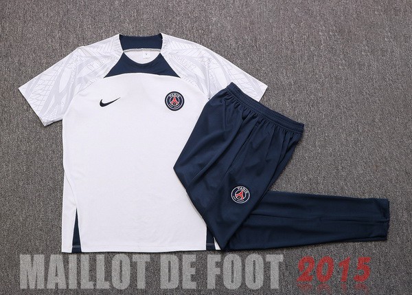 Maillot De Foot Entrainement Ensemble Complet Paris Saint Germain 22/23 Blanc I Bleu