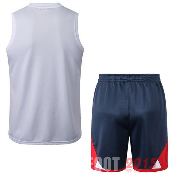 Maillot De Foot Entrainement Sans Manches Ensemble Complet Paris Saint Germain 22/23 Blanc Gris Bleu