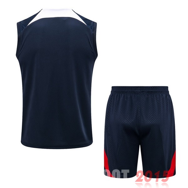 Maillot De Foot Entrainement Sans Manches Ensemble Complet Paris Saint Germain 22/23 Bleu