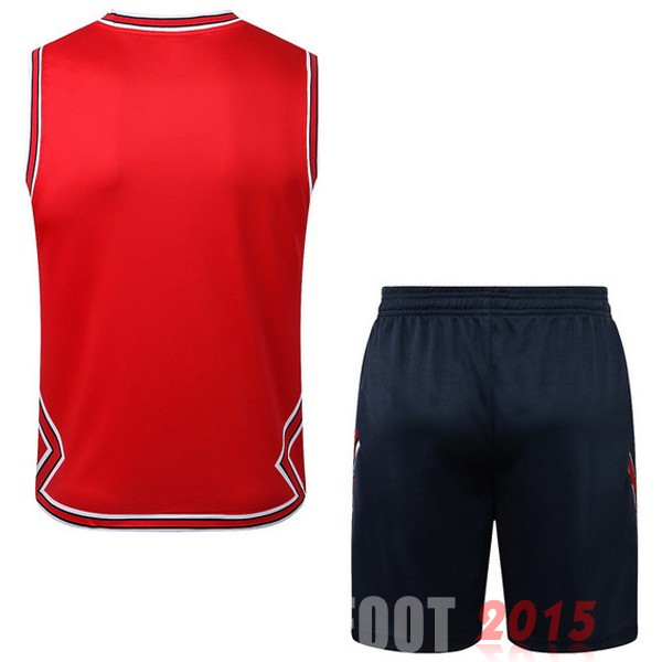 Maillot De Foot Entrainement Sans Manches Ensemble Complet Paris Saint Germain 22/23 Rouge Bleu